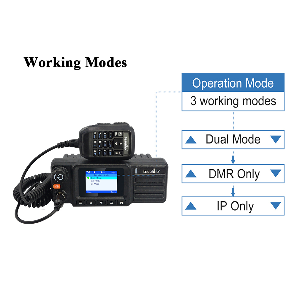 500 Miles GPS DMR Mounted Mobile Radios TM-990DD